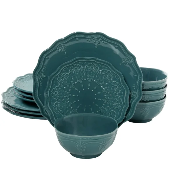 teal prairie woman dishes